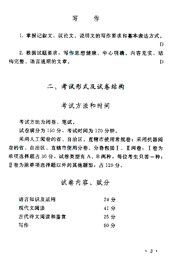 2015年成人高考高起點(diǎn)《語(yǔ)文》<span style=