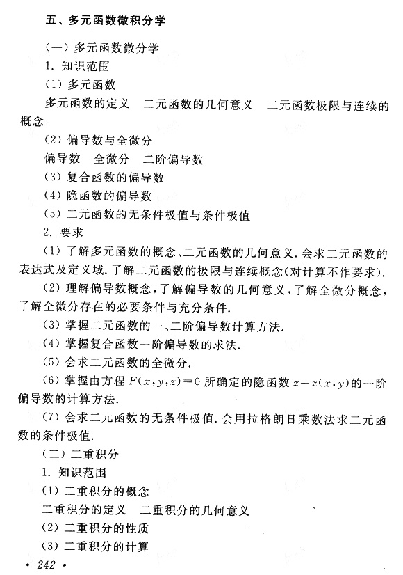 2018年成考專升本高等數(shù)學(一)考試大綱