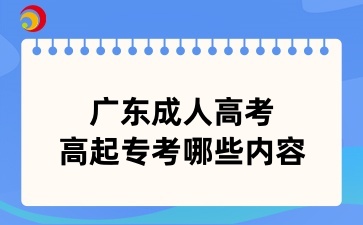 廣東成人高考高起?？寄男﹥?nèi)容